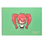 Альбом А4 20л спираль " Эксмо " Аниме, обложка - мелованный картон, блестки, выборочный УФ-лак, блок- офсет 110г/м2