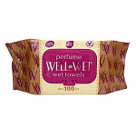 Салфетки влажные 100шт " Well&Wet " Luxence, клапан, пластиковая крышка