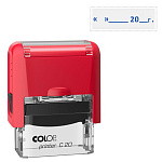 Штамп стандартный " Colop " Дата, цвет корпуса красный, Printer C20