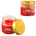 Свеча ароматизированная в банке Новогодняя " РСМ " Яблоки в карамели, 60*60мм, время горения 14часов, с металлической крышкой