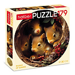 Пазлы " Hatber " 179элементов Лесные малыши d=30см, картонная упаковка