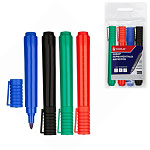 Набор маркеров " РДК " 4цв (зеленый, красный, синий, черный), 1-5мм, пулевидный наконечник