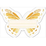 Банкетная карточка без надписи " Открытая планета " 150 Бабочка, 94*67мм, велюр, выборочный перламутровый лак