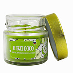 Свеча ароматизированная в банке " РСМ " Яблоко, 60*60мм, время горения 14часов, с металлической крышкой