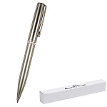 Ручка подарочная шариковая автоматическая " Bruno Visconti " Boston синяя 0,7мм, поворотный механизм, металлический корпус, цвет корпуса шампань, толщина письма- 0,35мм, подарочная упаковка