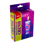 Свеча насыпная " Lori " Очарование цвета в наборе: цветной воск 3цв, фитиль, стеклянный подсвечник, ложечка, палочка для рисования узоров, инструкция