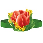 Головной убор " Империя поздравлений " 450 Тюльпан красный