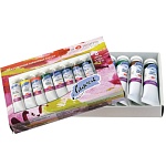 Краски акриловые художественные " Ладога "  8цв по 18мл в тубах, картонная упаковка