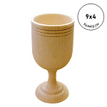 Деревянная заготовка из липы " Мастерская РуТвор " Рюмка, h=90мм d=40мм