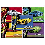 Альбом А4 8л " Hatber VK " Спортивные авто (ассорти), на скобе, обложка- мелованный картон, блок- офсет 100г/м2, 1 дизайн в спайке, 5 дизайнов в коробке