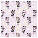 Упаковочная бумага " Миленд " 70см*100см 10 листов Аниме девочка и панда, в рулоне, 90г/м2