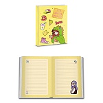 Блокнот МАЛЫЙ ФОРМАТ А6+ 48л " Эксмо " Мой личный дневник, Дизайн-2, дизайнерский внутренний блок, обложка - матовый ламинированный картон, тиснение розовой фольгой, сшивка, форзацы- цветные, 80г/м2, 120*168мм