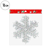 Ёлочное украшение " KWELT " Снежинки 16см, 3шт в упаковке, пластик