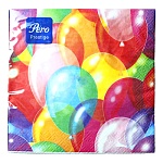 Салфетки бумажные 3-слойные " Pero " Prestige Вечеринка 20шт, 100% целлюлоза, 33*33см