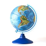 Глобус физический с подсветкой от батареек 210мм " Globen " батарейки в комплект не входят, картонная коробка