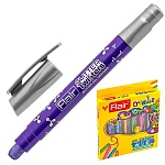 Мелки гелевые " Flair " 6цв выдвижной стержень, с блестками,в картонной коробке, европодвес