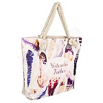 Сумка пляжная " Миленд " Разноцветные перья, 46*36см