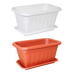 Кашпо " Милих " Балконное, L=300мм, h=150мм, 300*180мм, пластик, ассорти (без возможности выбора цвета)