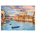 Картина алмазная " Рыжий кот " 30*40см Венеция на закате, с частичным заполнением, без подрамника