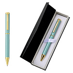 Ручка шариковая " Mazari " Top Gr синяя 1,0 мм сменный стержень 99мм, пулевидный пишущий узел, поворотный механизм, металлический корпус, упаковка - футляр