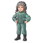 Плакат фигурный " Империя поздравлений " 933 А2 Мальчик-танкист, без отделки