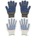 Перчатки хлопчатобумажные 5 нитей ПВХ точка Люк
