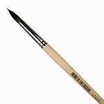 Кисть " Сонет " белка микс круглая №6 короткая ручка пропитанная лаком