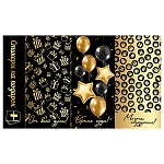 Наклейка для букетов и подарков " Праздник " 903 А6 От всей души, Время чудес, Мечты сбудутся