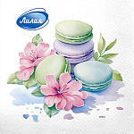 Салфетки бумажные 2-слойные " Лилия " Десерт, 20шт, 100% целлюлоза, 33*33см