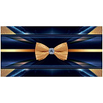 Конверт для денег " Хорошо " 425 Мужской- Без названия- Галстук бабочка, бриллиант, 168*84мм, блестки в лаке радужные, без текста