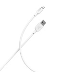 Кабель сетевой USB - Lightning " Smartbuy " S01 белый, 1м, 2,4A, силикон