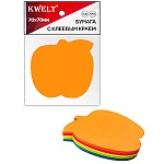 Бумага с клеевым краем " KWELT " 70*70мм 100л 5цв*20л Яблоко индивидуальная упаковка, европодвес