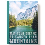 Записная книжка А5 7БЦ 160л " Академия Групп " Горное озеро, линия, обложка - глянцевый ламинированный картон, офсет, сшивка