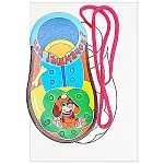 Раскраска-шнуровка " Антураж " А5 1л Башмачок, шнуровка- 15*8см, пакет, европодвес