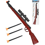 Оружие " Рыжий кот " Винтовка, 42*2*8см, в комплекте: пули на присосках- 3шт, пластик, пакет
