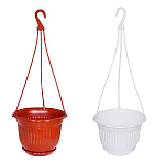 Кашпо " Милих " Венеция подвесное, 3л, h=600мм, d=205мм, пластик, ассорти (без возможности выбора цвета)