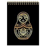 Блокнот МАЛЫЙ ФОРМАТ А6 спираль сверху 90л " Эксмо " Velvet. 5, клетка, обложка - флокированный картон, тиснение фольгой