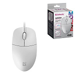 Мышь " Defender " MB-241 Azora проводная оптическая, 2 кн, белая, 1200 DPI, кабель USB 1,8м