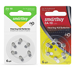 Батарейка для слуховых аппаратов " Smartbuy " A10-6B, 1,45V, воздушно-цинковая
