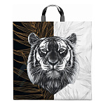 Пакет ПЭ " Интерпак " с петлевой ручкой ПВД, 44*44см 70мкм Тигр