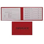 Бланк " Имидж " Пропуск бумвинил (жесткий), тиснение, 95*65мм