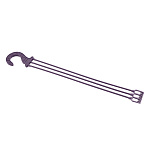 Подвес для кашпо " Миленд " Пыльная роза, пластик, 53см