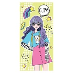 Конверт для денег " Праздник " 410 С Днем рождения! С ДР, аниме-девочка, 168*84мм, глянцевый уф-лак, текст