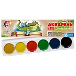 Акварель " Луч " Мини ZOO 6цв медовая, без кисти, картонная упаковка