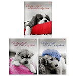 Тетрадь А4 80л " Альт " Щенки. Контрасты New (ассорти), клетка, офсет, на скобе, обложка - мелованный картон, гибридный Уф-лак, 3 дизайна