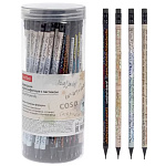 Карандаш ч/гр " Hatber " Математика НВ ассорти, с ластиком, круглый, деревянный, цвет корпуса- ассорти, заточенный, в пластиковой тубе