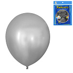 Шар латексный " KWELT " 10"/25см серебро