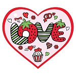 Бирка для букетов и подарков " Мир открыток " 2-79 Сердце. Love, 73*64мм, без отделки