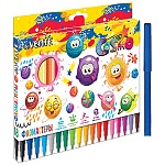 Фломастеры " deVente " Cosmo 18цв круглые, вентилируемый колпачёк, картонная упаковка, европодвес