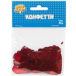 Конфетти " Веселая Затея " фольга, Сердца, красные, 15мм/20гр